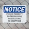 Signmission Private Property No Trespassing No Soliciting OSHA Notice Sign, Plastic, 10in W x 7in L, 2PK OS-2PACK-NS-P-710-L-17850 - alternate 8
